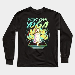 Zen Meditating Yoga Dog Long Sleeve T-Shirt